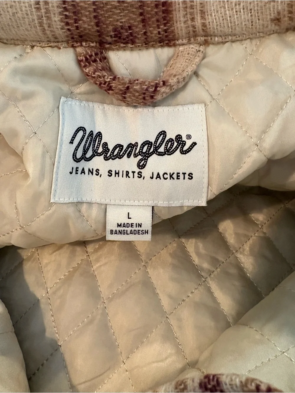 Wrangler Retro Southwestern Shacket Jacket NWT Large Quilted Lined